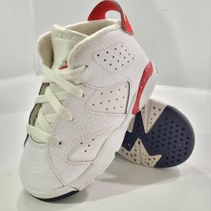 NIKE AIR JORDAN 6 RETRO TD RED OREO BABY TODDLER SNEAKER SIZE 7C DV3606-162